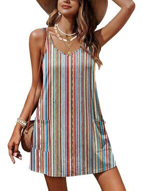 Women Multi Polyester Swimsuit Coverup Beach Bathing Suit Coverup V Neck Lined